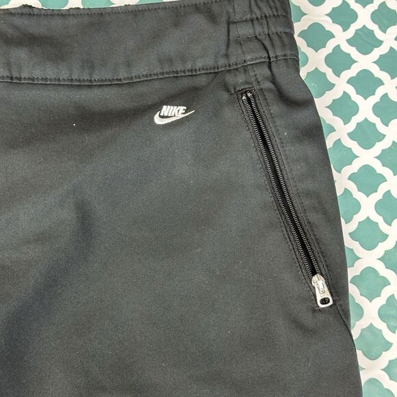 Nike Women's Size Medium Shorts Black Zip Front Running Stretch - Picture 12 of 16